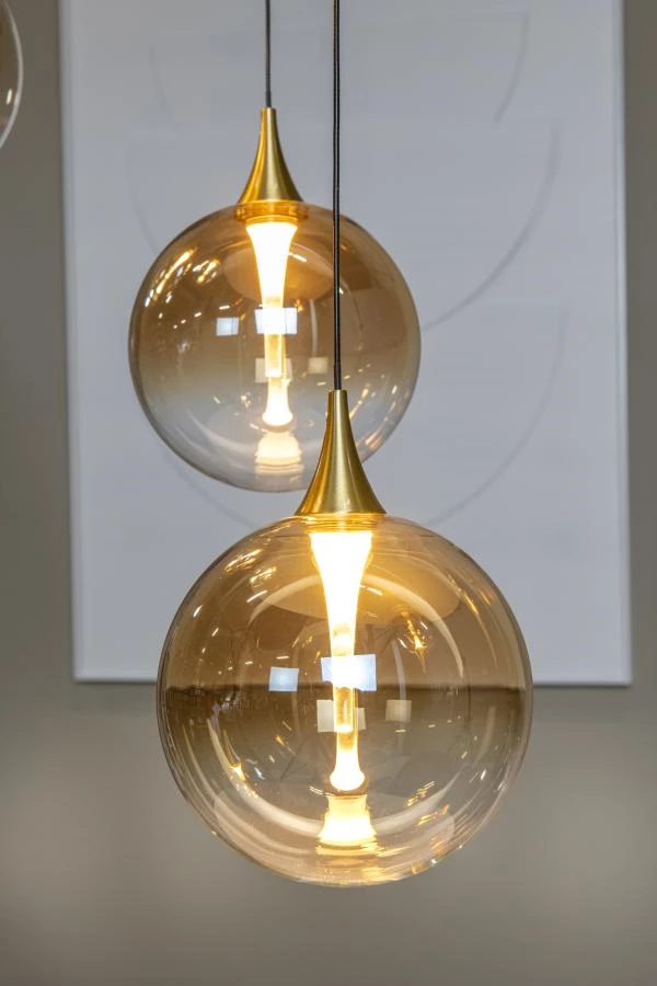 Lucide Premium GISELA - Lámpara colgante - Ø 48 cm - LED Regul. - 5x3,8W 2700K - Ámbar - ambiente 3